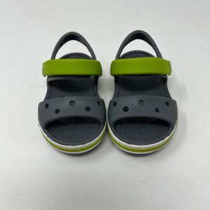 Crocs Crocband Toddler Boy Sandals Gray and Green 4C